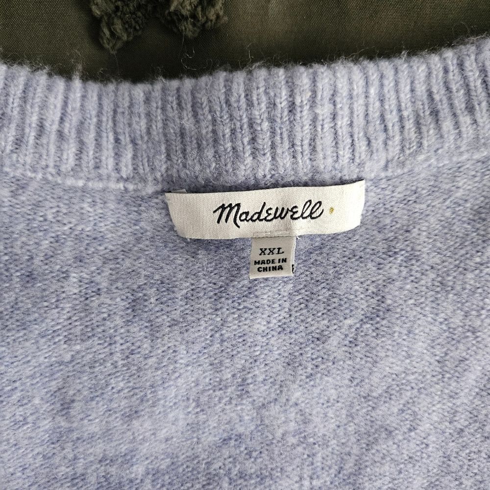 Madewell Dreamy Lavender V Neck Sweater Oversized Cozy Soft Knit - Picture 3 of 8